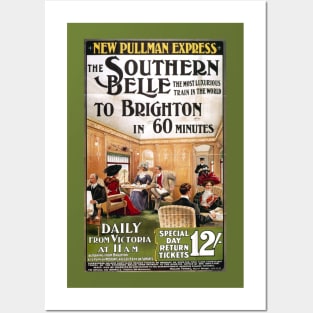 Vintage Travel Poster - Brighton Southern Belle Posters and Art